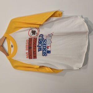 Vintage 1984 World Series San Diego Padres Raglan Jersey Tee Shirt